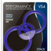 Performance VS4 Pure Premium Silicone Cock Ring Set (3 Sizes) - Indigo