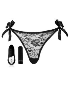 Nu Sensuelle Pleasure Panty Rechargeable Silicone Remote and Bullet Panty Vibe - Black