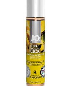 JO H2O Water Based Flavored Lubricant Banana Lick 1oz
