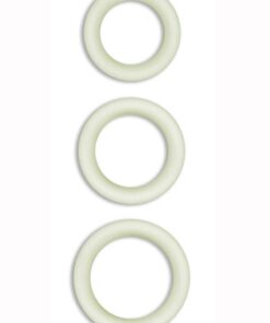 Firefly Halo Medium Silicone Cock Ring Glow In The Dark - Clear