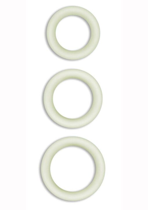 Firefly Halo Large Silicone Cock Ring Glow In The Dark - Clear