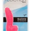 Addiction Toy Collection Tom Silicone Dildo with Balls 7in - Pink