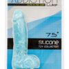 Addiction Toy Collection Luke Silicone Glow-In-The-Dark Dildo with Balls 7.5in - Blue