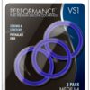 Performance VS1 Pure Premium Silicone Cock Rings (3 Pack) - Medium - Indigo