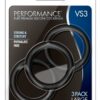 Performance VS3 Pure Premium Silicone Cock Rings (3 Pack) - Large - Black