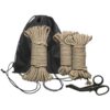 Kink Bind and Tie Initiation Hemp Rope (5 Piece Kit) - Natural