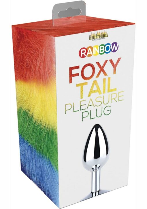 Rainbow Foxy Tail Pleasure Stainless Steel Plug