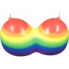 Rainbow Jumbo Boobie Candle - Jasmine Scented