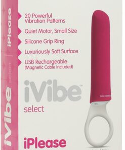 iVibe Select iPlease USB Magnetic Silicone Mini Vibrator Waterproof 5.25in - Pink