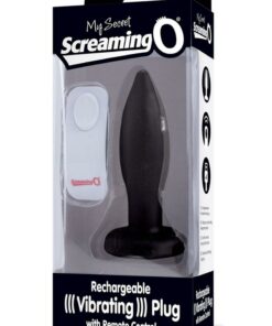 My Secret Rechargeable Vibrating Plug with Wireless Remote Control Waterproof - Black