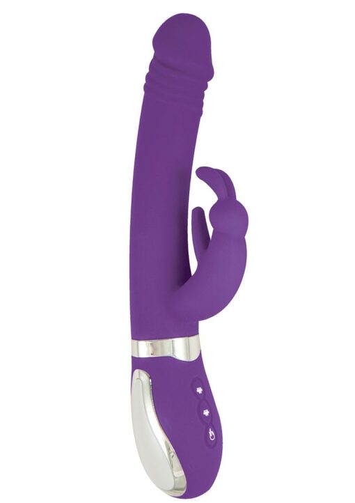 Energize Heat Up Bunny 2 Rechargeable Silicone Warming Vibrator - Purple