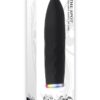 On The Spot Rechargeable Silicone Light Up Bullet Vibrator - Black