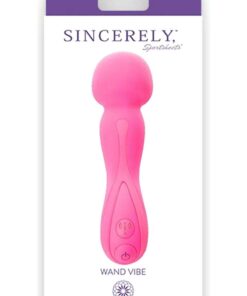 Sincerely Silicone Rechargeable Wand Vibrator - Pink