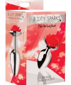 Booty Sparks Rose Anal Plug - Large - Red