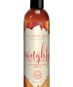 Intimate Earth Natural Flavors Glide Lubricant Naughty Peaches 2oz
