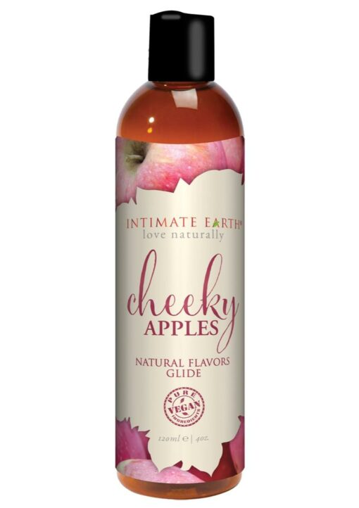 Intimate Earth Natural Flavors Glide Lubricant Cheeky Apples 4oz