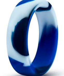 Performance Silicone Camo Cock Ring - Blue Camouflage
