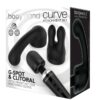 Bodywand Curve Silicone G-Spot and Clitoral Attachment Set - Black