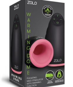 ZOLO Warming Dome Rechargeable Vibrating Masturbator - Pink/Black