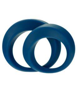 ME YOU US Perfect Twist Silicone Cock Ring Set (2 piece set) - Blue