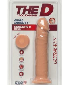 The D Realistic D Ultraskyn Dildo 8in - Vanilla