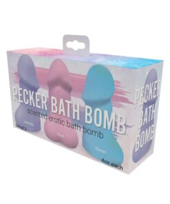 Pecker Bath Bomb Scented Erotic Bath Bomb Set of 3 Assorted Colors 4 Ounce Each