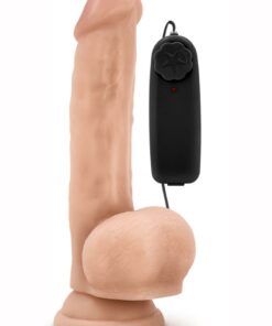 Dr. Skin Dr. Jay Vibrating Dildo with Balls and Remote Control 8.75in - Vanilla