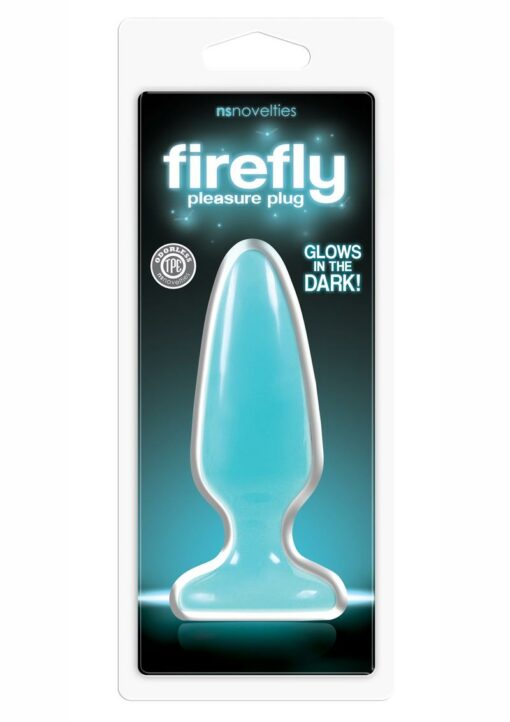 Firefly Pleasure Plug Butt Plug Glow In The Dark - Blue