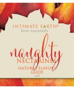 Intimate Earth Natural Flavors Glide Lubricant Naughty Peaches 3ml Foil