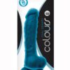 Colours Dual Density Silicone Dildo 8in - Blue