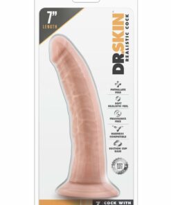 Dr. Skin Realistic Cock with Suction Cup Dildo 7in - Vanilla