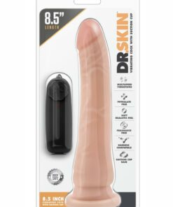 Dr. Skin Vibrating Dildo with Suction Cup 8.5in - Vanilla