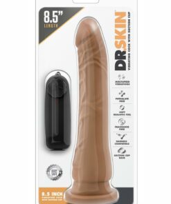 Dr. Skin Vibrating Cock with Suction Cup 8.5in - Caramel