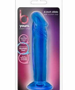 B Yours Sweet N` Small Dildo with Suction Cup 6in - Blue