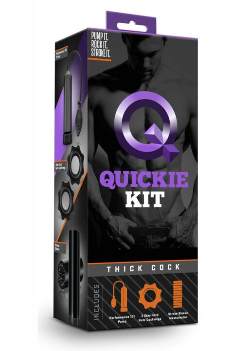 Quickie Kit Thick Cock Penis Pump - Black