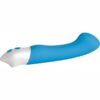Tempest G Rechargeable Smooth Silicone G-Spot Vibrator - Blue and White