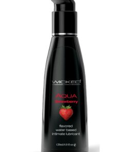 Wicked Aqua Water Based Flavored Lubricant Strawberry 4oz
