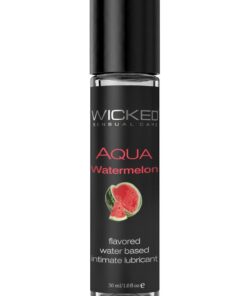 Wicked Aqua Water Based Flavored Lubricant Watermelon 1oz