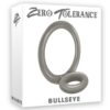 Zero Tolerance Bullseye Double Loop Cock Ring with Ball Strap - Smoke