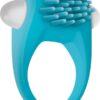 Zero Tolerance Teal Tickler Silicone Vibrating Cock Ring - Teal