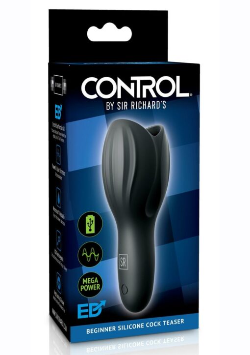 Sir Richard`s Control Silicone Cock Teaser Masturbator Rechargeable - Black