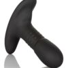 Eclipse Beaded Probe Silicone Rechargeable Vibrating Butt Plug - Black