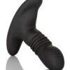 Eclipse Thrusting Rotator Probe Silicone Rechargeable Vibrating Butt Plug with Remote Control - Black