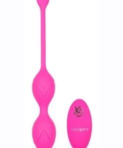 Dual Motor Kegel System Rechargeable Vibrating Silicone Kegel Balls with Remote Control - Pink
