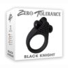 Zero Tolerance Black Knight Silicone Vibrating Textured Cockring - Black