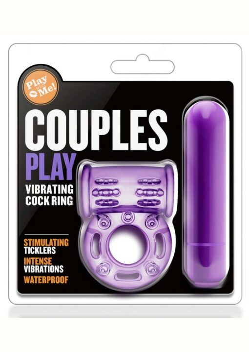 Play with Me Couples Play Vibrating Cock Ring - Purple