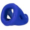 Hunkyjunk Slingshot Silicone 3 Ring Teardrop Cock Ring - Blue