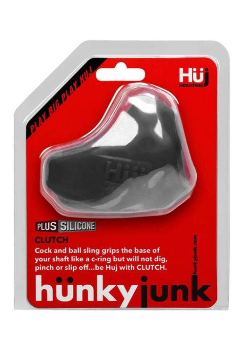Hunkyjunk Clutch Silicone Cock and Ball Sling - Black