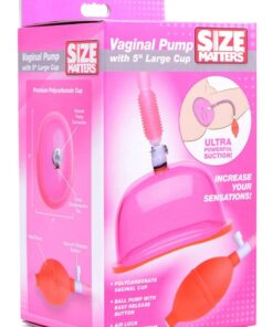 Size Matters Vaginal Pump with 5in Large Cup - Pink