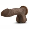 Au Naturel Mister Perfect Dildo with Balls 8.5in - Chocolate
